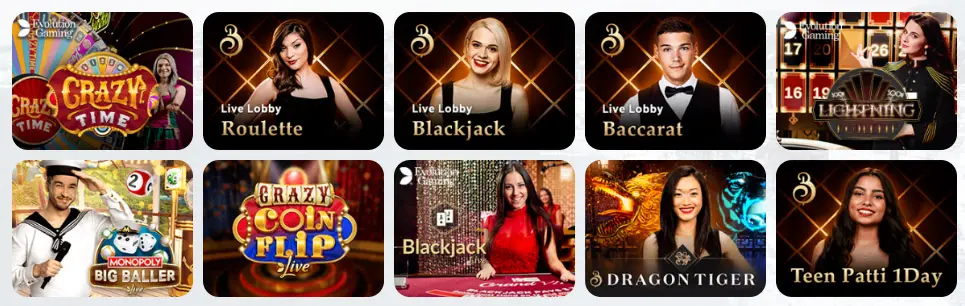 Jeux de casino en direct SPINATRA CASINO