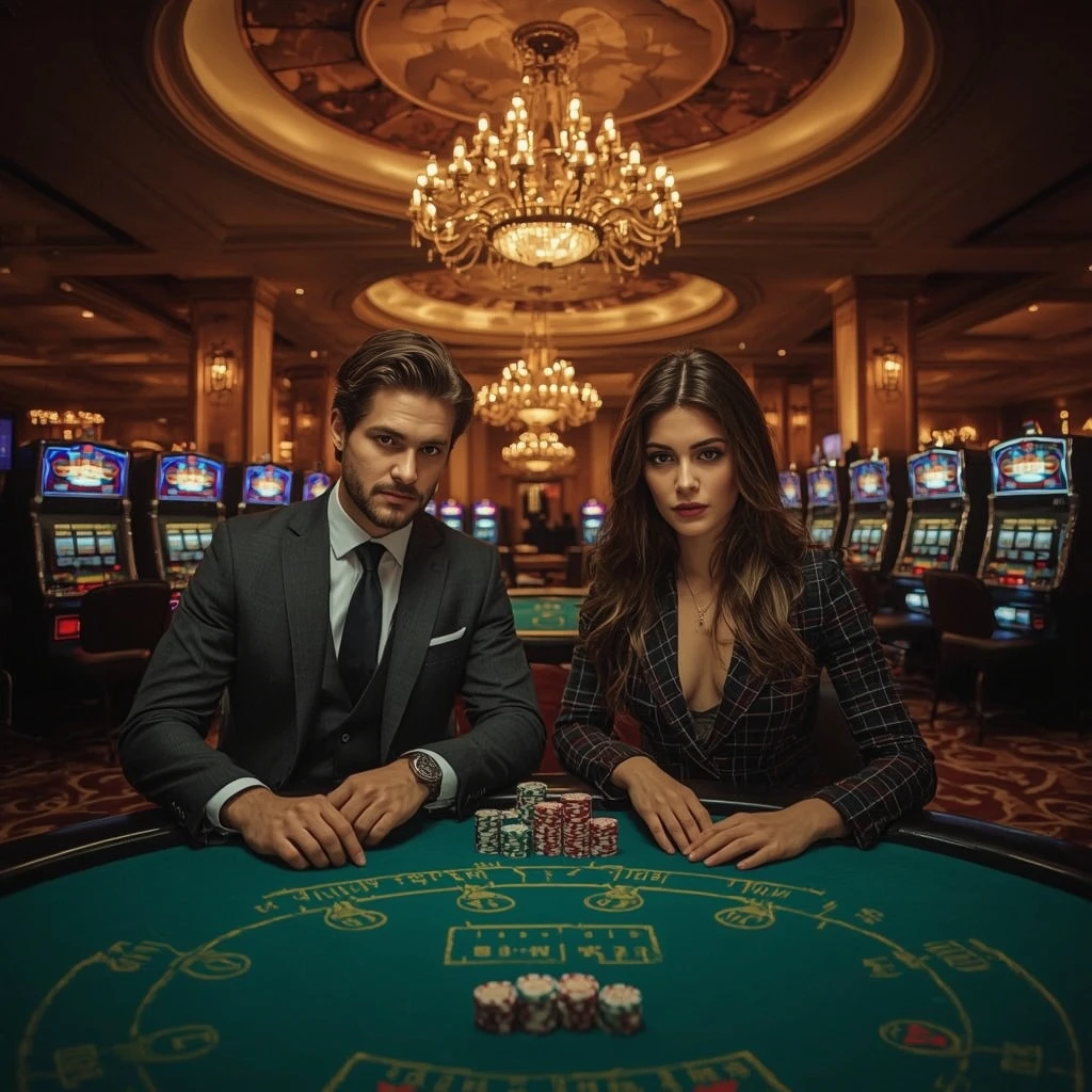 Deux joueurs de poker dans un Spinatra Casino